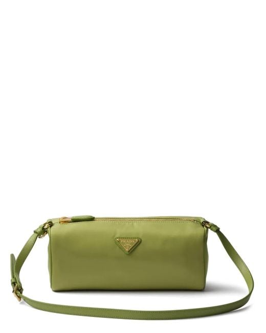 Prada Green Re-Nylon Schultertasche Mit Reißverschluss