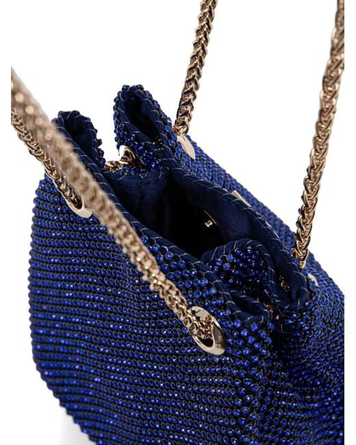 Guess Blue Logo-Plaque Bucket Bag