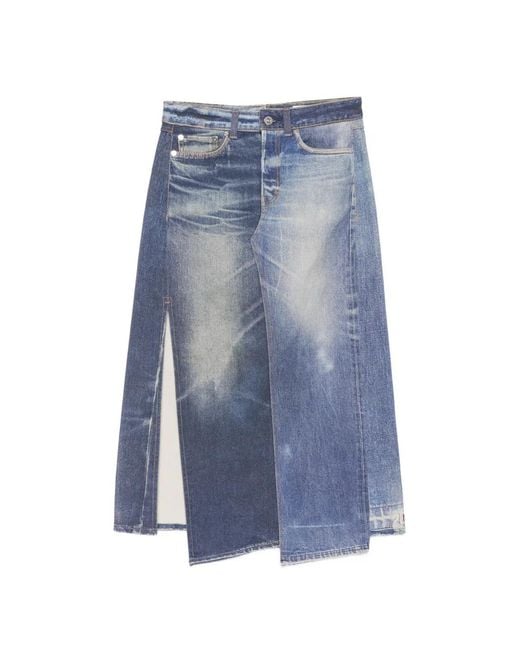 Our Legacy Blue Denim Midi Skirt