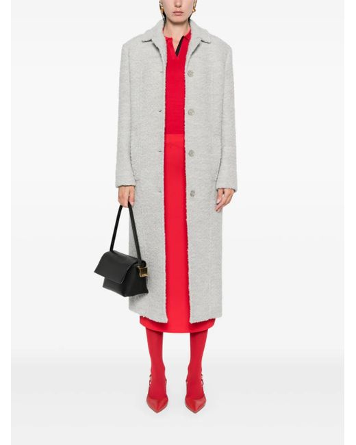 Moschino White Bouclé Coat