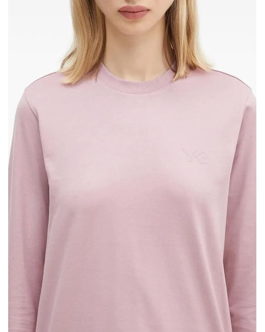 Y-3 Red Logo Crew-Neck Top