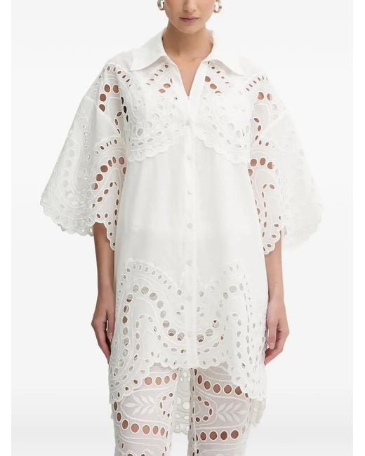 Charo Ruiz White Tao Broderie Anglaise Top