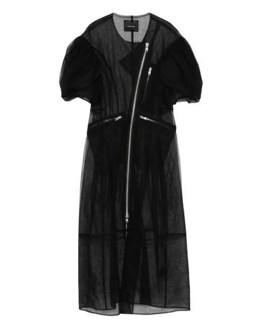 Simone Rocha Black Semi-Sheer Dress