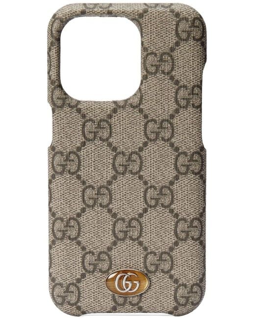 Gucci Gray Ophidia Iphone 14 Pro Case for men