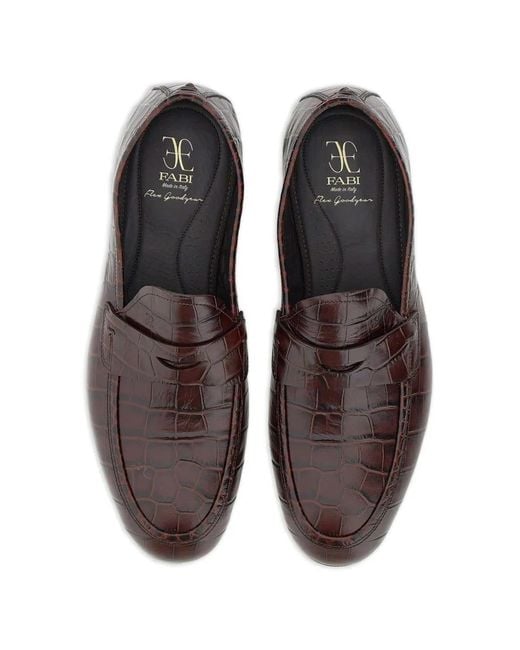 Fabi Brown Glove Loafers for men