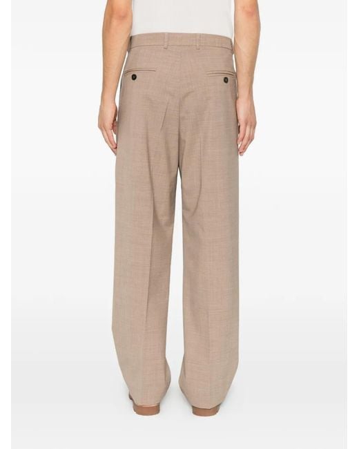 Amaranto Natural Pleated Trousers for men