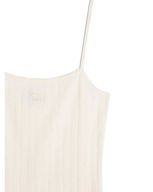 Maison Kitsuné White Logo-Print Top