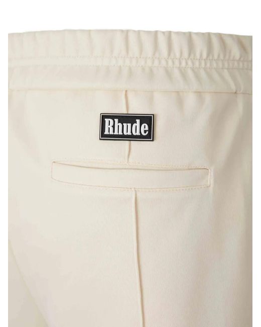 Rhude White Elasticated Shorts for men