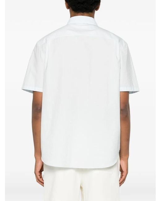 Loewe White X Paula's Ibiza Anagram-Embroidered Short-Sleeve Shirt for men