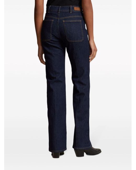Polo Ralph Lauren Blue Mid-rise Bootcut Jeans