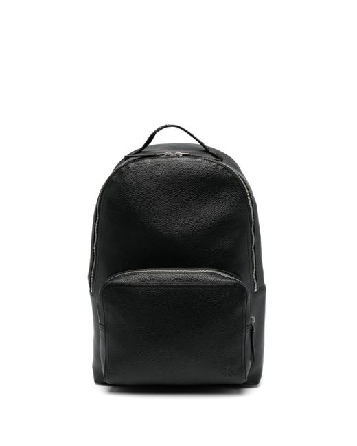 Calvin Klein Black Logo-embossed Backpack for men