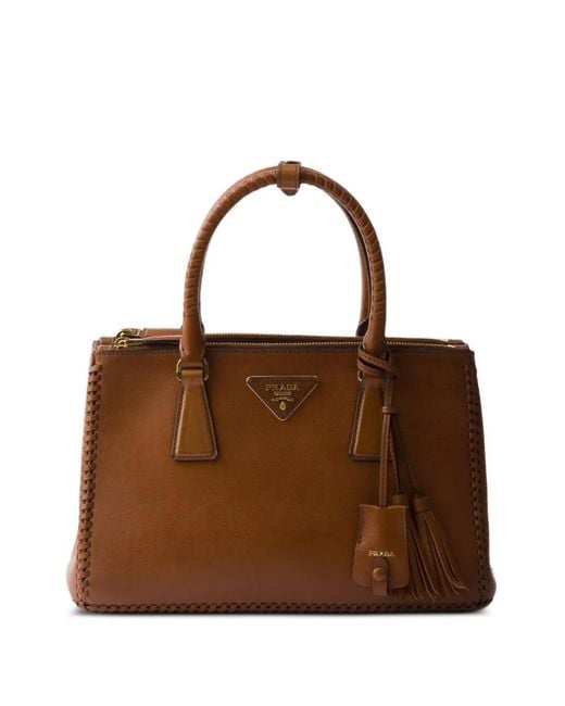 Prada Brown Sac Galleria Médium En Cuir