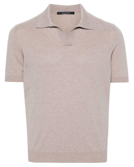 Tagliatore Natural Knitted Polo Shirt for men