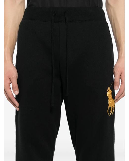 Polo Ralph Lauren Black Polo Pony Track Pants for men