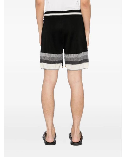 Shorts A Righe di Amiri in Black da Uomo