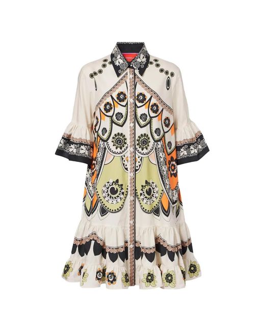 LaDoubleJ White Plume Placée Choux Mini Dress