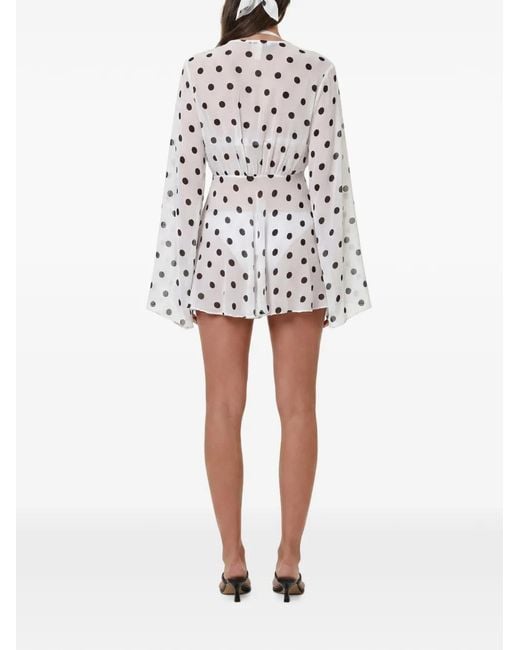 Nicholas White Nerissa Ls V-Neck Mini Dress