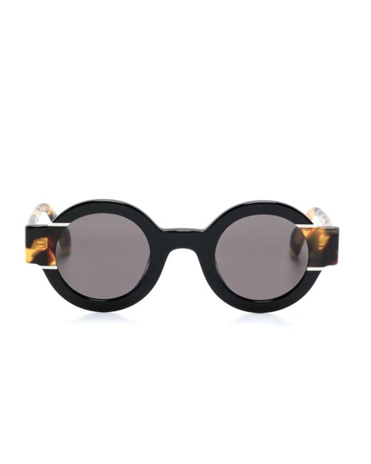 Kaleos Eyehunters Black Patrick Round-frame Sunglasses