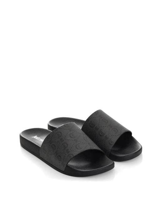 Just Cavalli White Patterned Slides for men