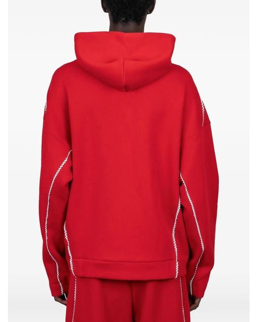 adidas X Arte Antwerp Zip-Up Lace-Trim Hoodie in Red for Men | Lyst