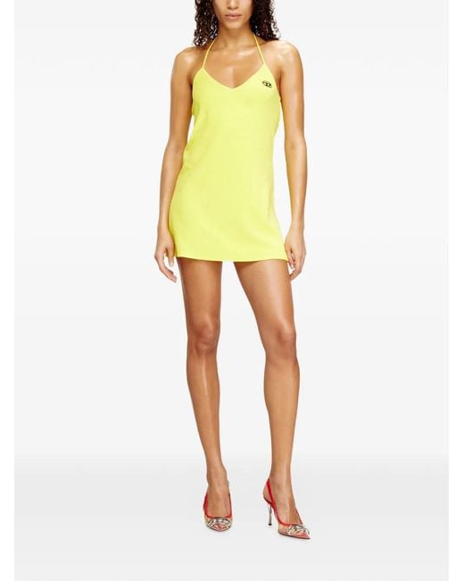 Vestido corto Milva-D-Pop con logo DIESEL de color Yellow