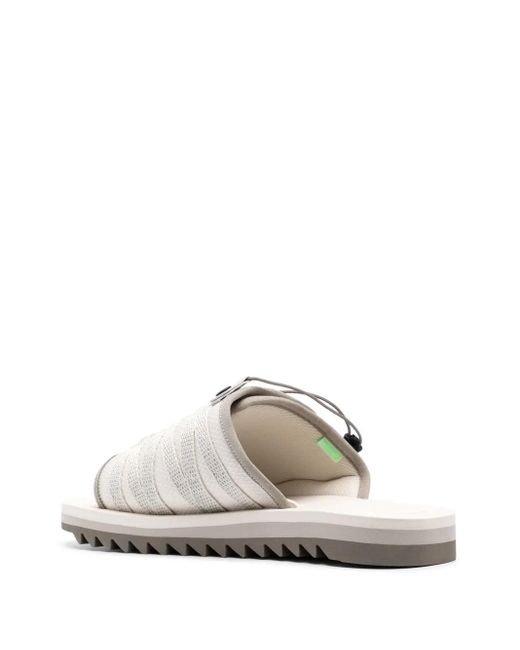 Suicoke White Dao-2 Drawstring-Strap Sandals for men