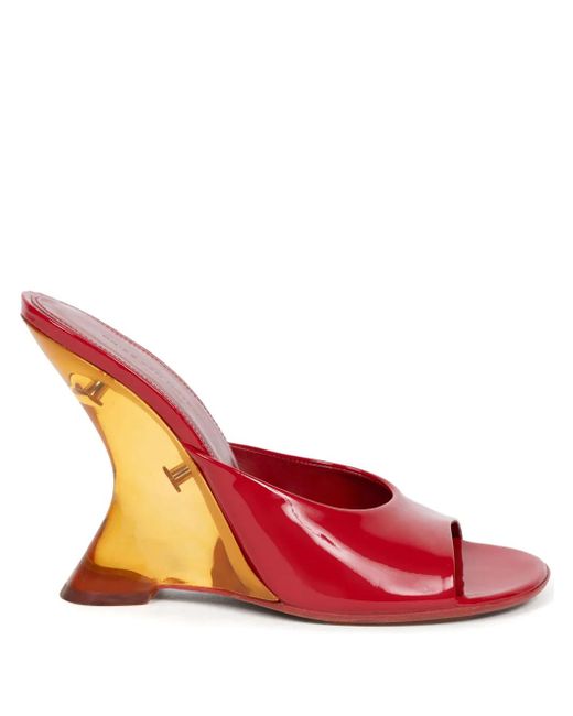 Dries Van Noten Red 105Mm Open-Toe Leather Sandals