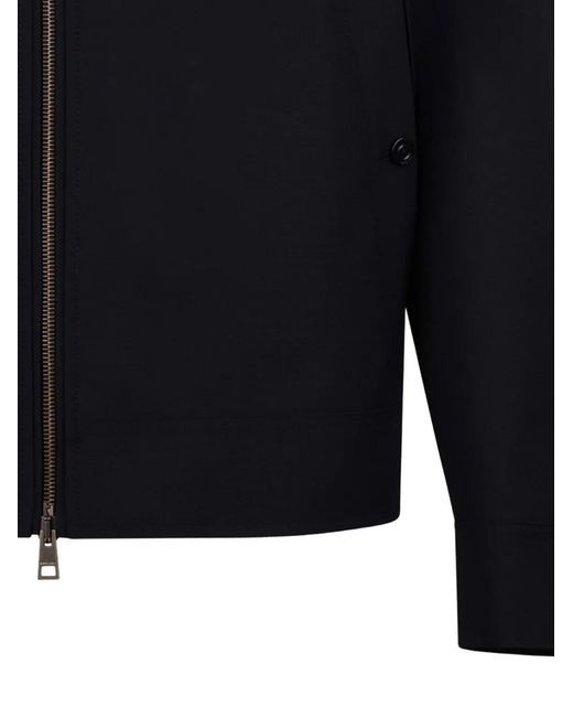 Boglioli Blue Zip Jacket for men