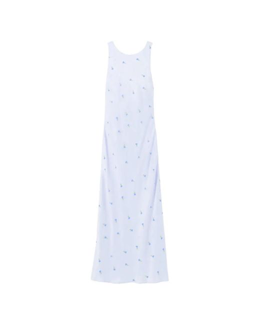 Claudie Pierlot Women's Blue Criss-Cross Midi Dress - bombsquadbeer.co.uk