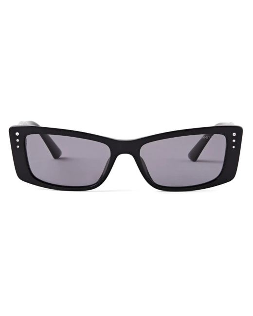 Jimmy Choo Brown Lexy Rectangle-Frame Sunglasses