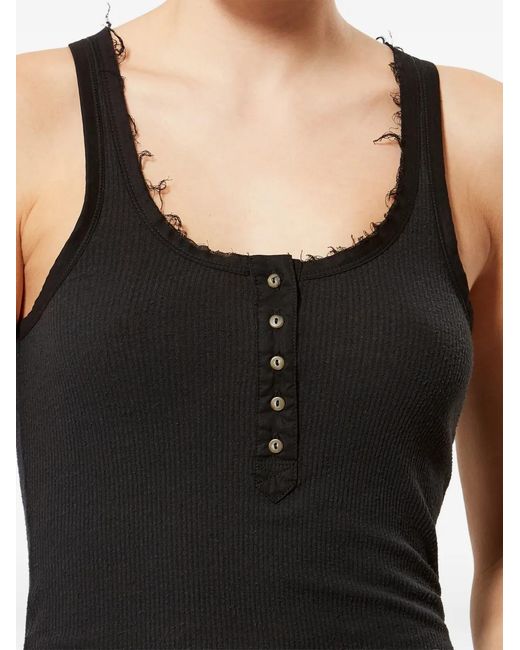 Isabel Marant Black Helma Button-Fastening T-Shirt