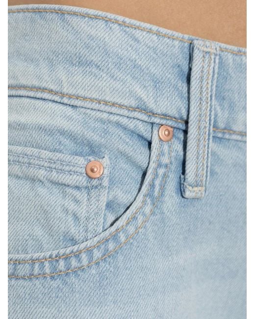 Mother Blue High-Waisted Wide-Leg Jeans