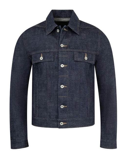 Rick Owens Blue Button-Fastening Denim Jacket for men