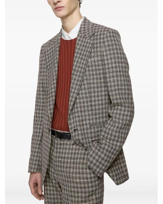 Acne Geruite Blazer in het Gray voor heren