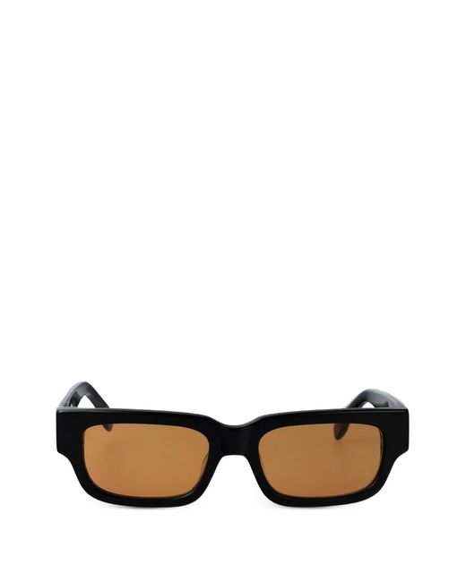 Retrosuperfuture Black Roma Rectangle-Frame Sunglasses