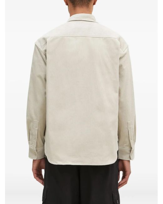 A Bathing Ape White Corduroy Button-Down Shirt for men