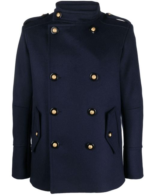 Balmain Coats in Blue for Men Lyst UK