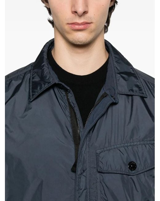 Stone Island Blue Lightweight Polyamide Jacket With Modern Fit for men