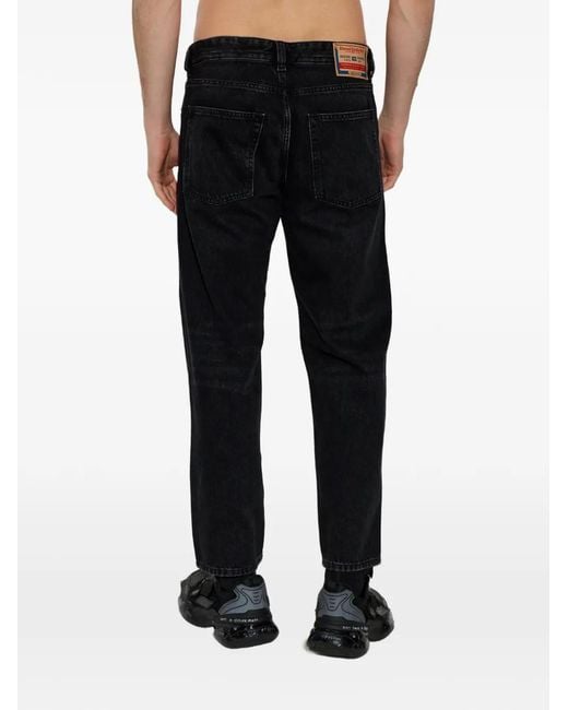DIESEL Black 2024 D-Macs Logo Jeans for men
