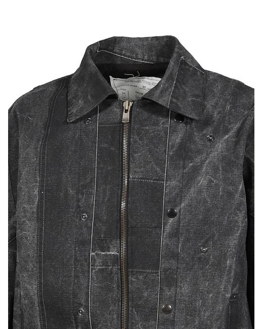 Bomber Con Design Patchwork di UNDER THE SIGN in Black da Uomo