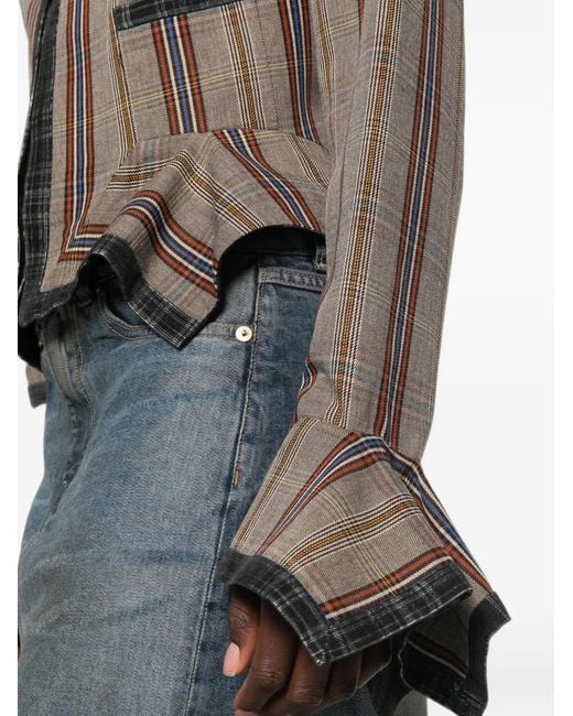 Vivienne Westwood White Dandy Double-Breasted Check Jacket