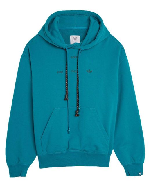 X SFTM hoodie à logo imprimé Adidas en coloris Blue
