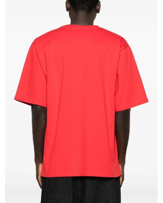 LỰU ĐẠN Red Skull-Print T-Shirt for men