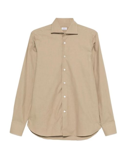 Borriello Natural Buttoned Cotton Shirt for men