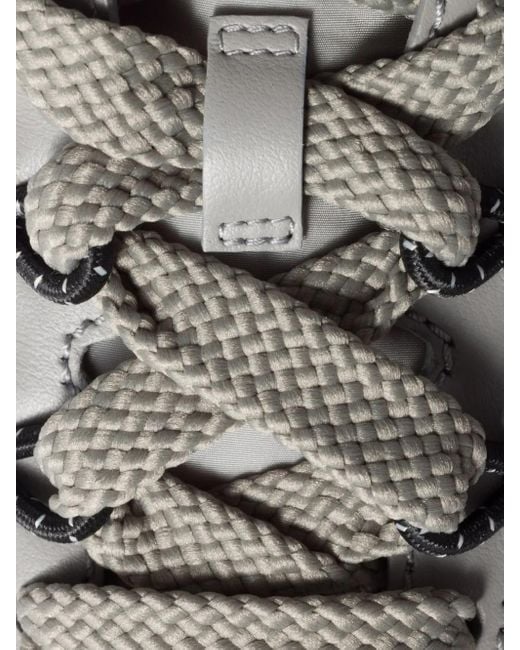 Miu Miu White Tyre Technical Fabric And Suede Sneakers