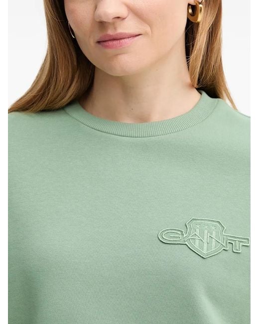 Gant Green Embroidered Sweatshirt