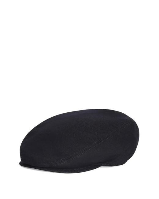 Dolce & Gabbana Black Cotton Flat Cap for men