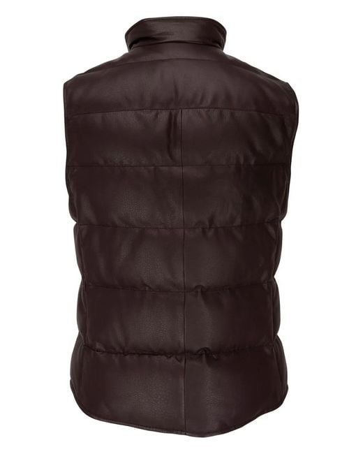 Brunello Cucinelli Brown Button-Up Down Vest for men