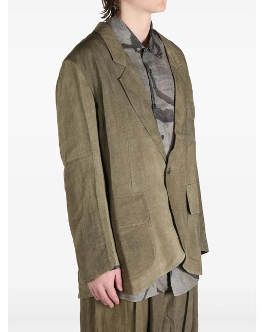 Ziggy Chen Green Faded-Effect Blazer for men