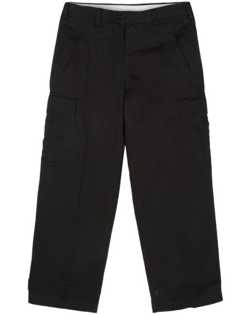 PT Torino Black Pressed-crease Straight-leg Trousers for men